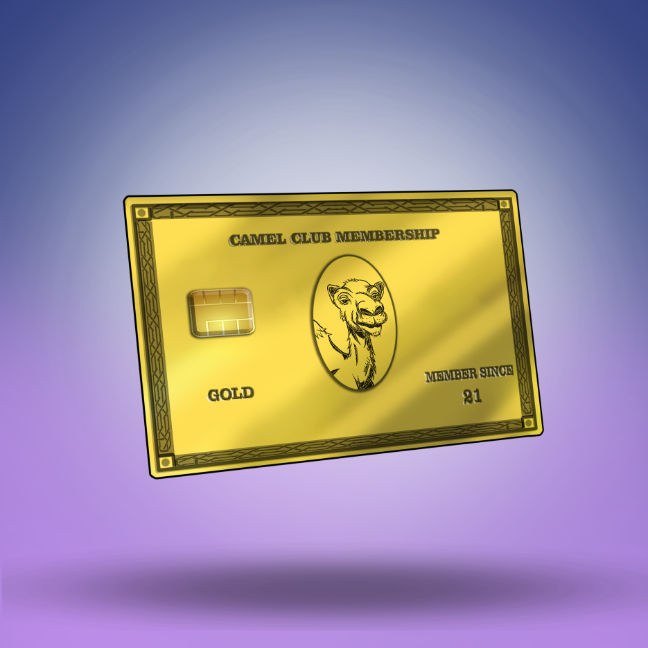 Camel Club Gold Membership Card